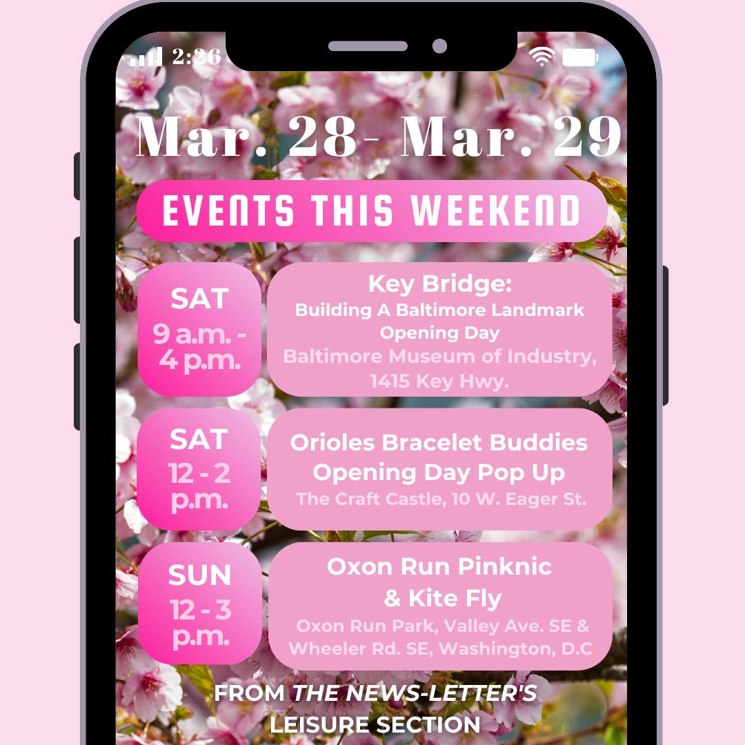 SYDNOR DUFFY / DESIGN &amp; LAYOUT EDITOR
The weekend highlights events that capture the start of spring across Baltimore and beyond!