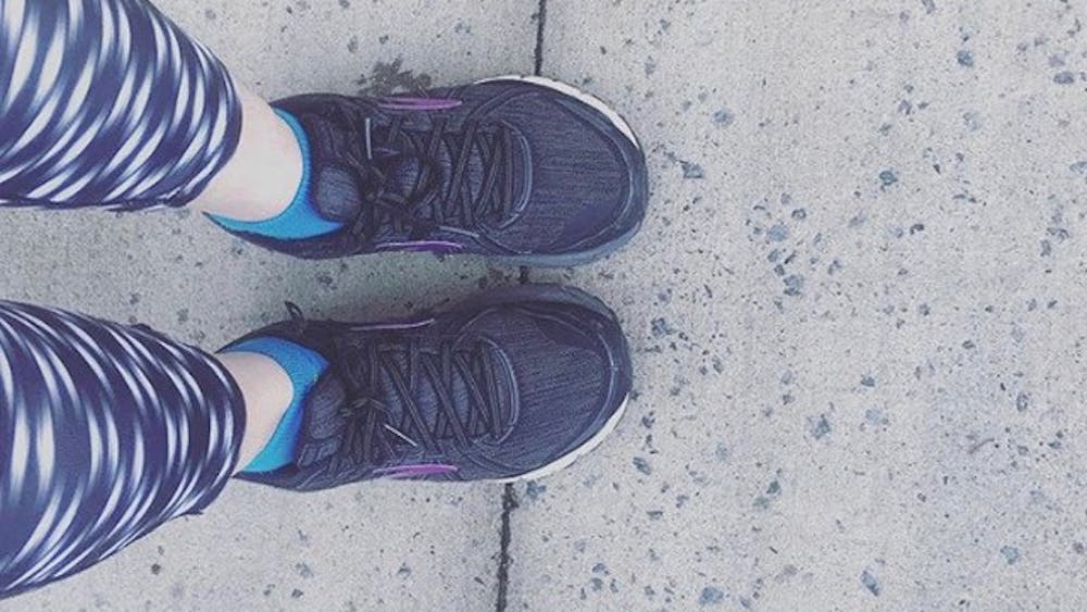 COURTESY OF KATHERINE LOGAN.
A photo from her first day of running, training for the Rock N’ Roll half-marathon in D.C.. 