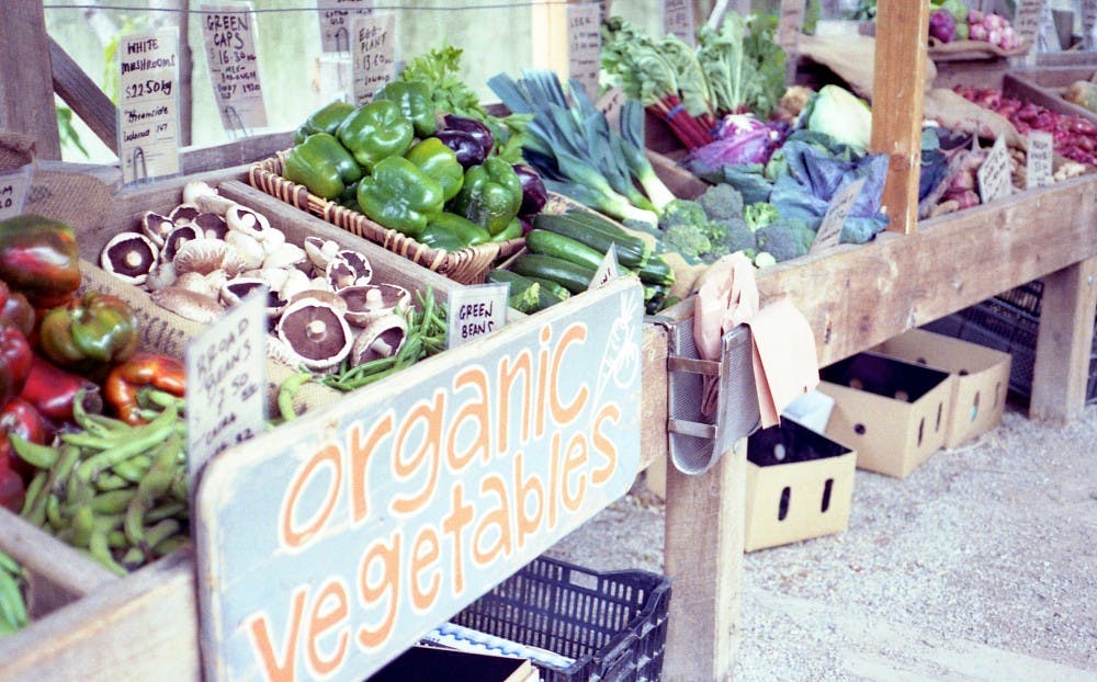 Organic produce at Ceres Farmers Market. 

Olympus Om-1 Zuiko 50mm f/1.4
Agfa Vista 100