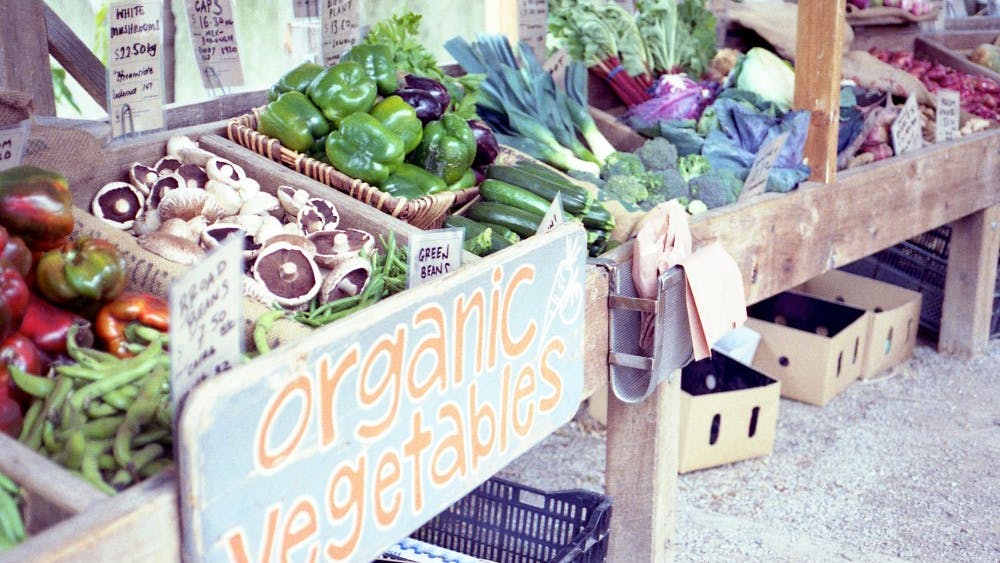 Organic produce at Ceres Farmers Market. 

Olympus Om-1 Zuiko 50mm f/1.4
Agfa Vista 100