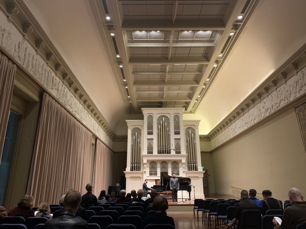 COURTESY OF EUNICE PARK
Tomasz Robak performed accompaniment for Beethoven and Schumman at Griswold Hall.