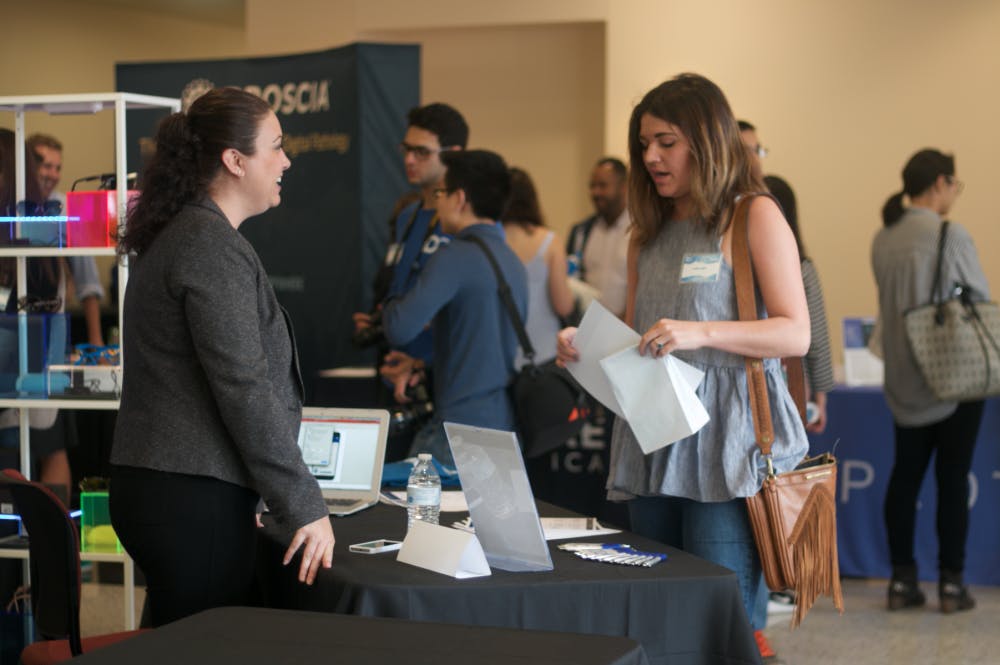 COURTESY OF DANIELA ZAPATA
Students had the opportunity to network with Baltimore startups.