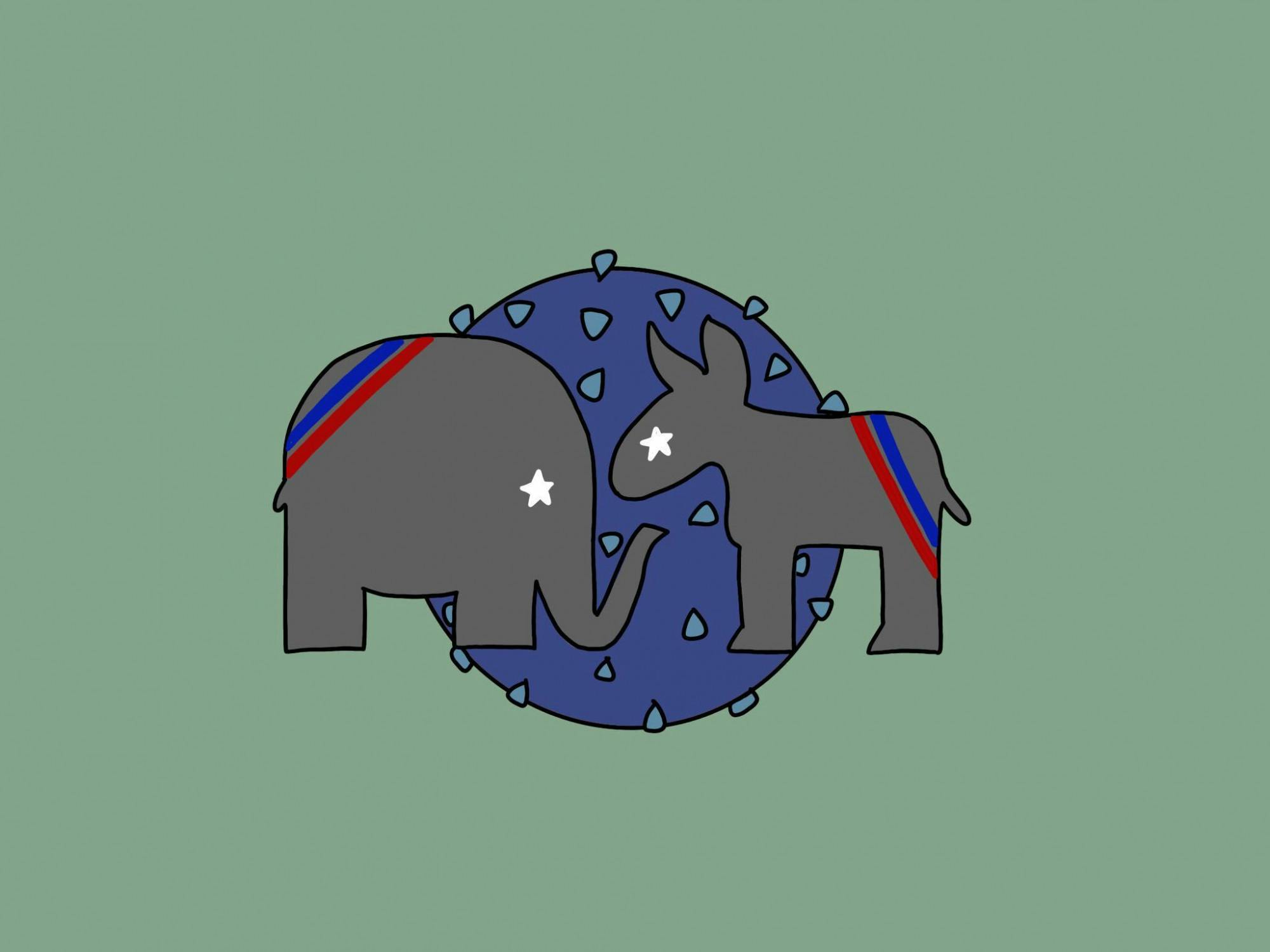 ROSIE JANG/CARTOON EDITOR
Researchers found that from March to June 2020, Republican-led states had lower COVID-19 incidence rates than Democrat-led states. But that trend flipped from June to December 2020.