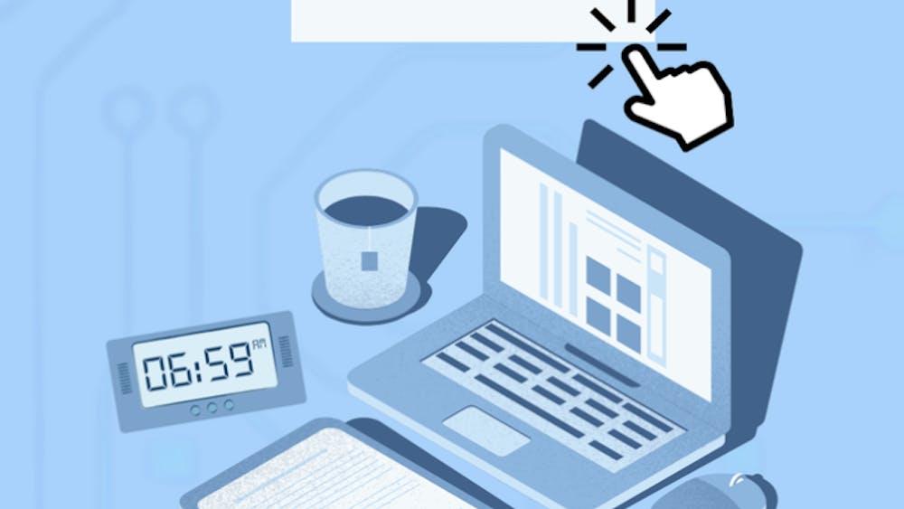 COURTESY OF YUYU HUANG
Me before course registration: hovering over the register button a minute before 7:00 A.M., fingers crossed.