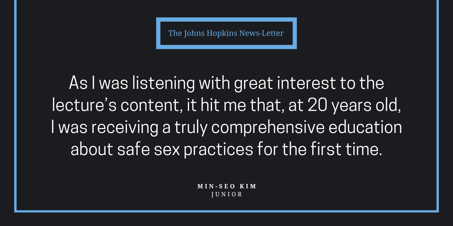 Kim reflects on the inadequate sex education in U.S. schools.