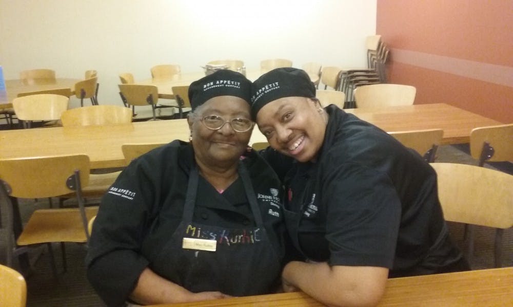 couresty of Rollin hu
Janice Walker and Ruth Kelly appreciate interacting with students at the FFC where they work.