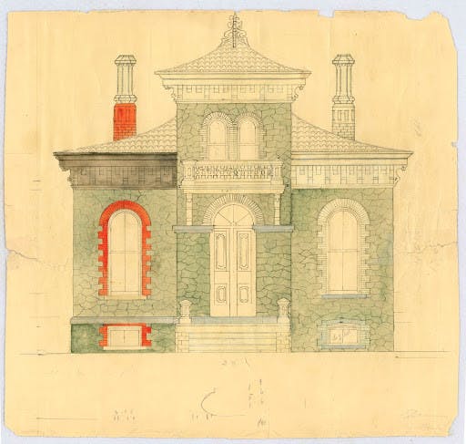 COURTESY OF THE UNIVERSITY ARCHIVES — SHERIDAN LIBRARIES&nbsp;
The Gatehouse was designed in an Italianate style.