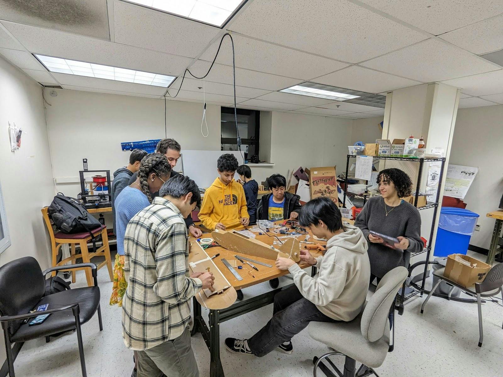 COURTESY OF KOJI SHUKAWA
Design Build Fly club members will be building an airplane that transports patients to hospitals for this year’s AIAA DBF competition.