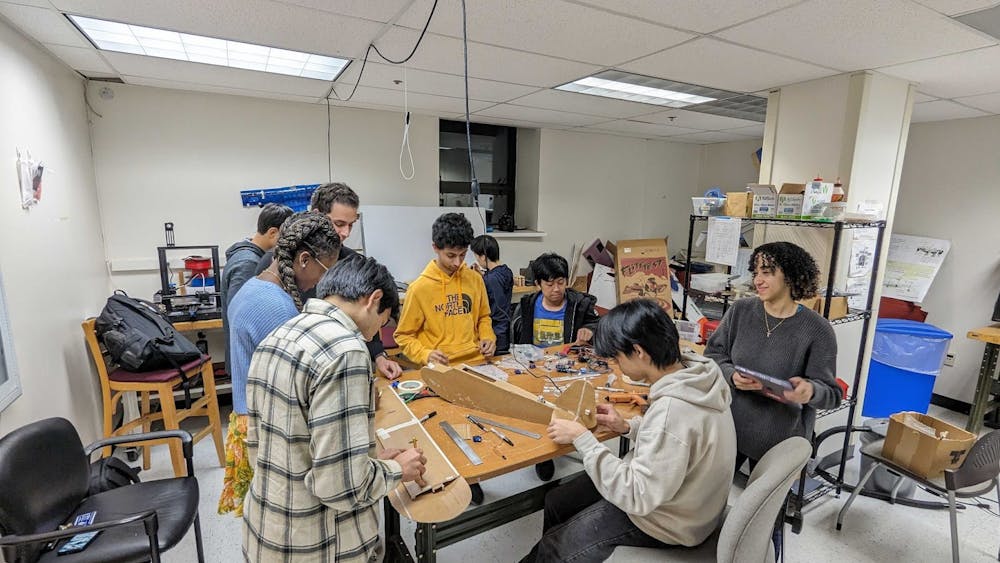 COURTESY OF KOJI SHUKAWA
Design Build Fly club members will be building an airplane that transports patients to hospitals for this year’s AIAA DBF competition.