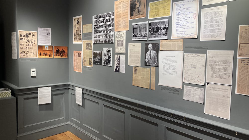 COURTESY OF VICTORIA HARMS
The exhibit features a variety of materials, including News-Letter print pieces.