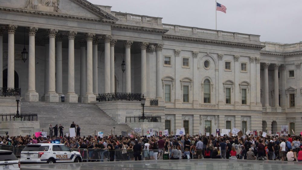 COURTESY OF EDA INCEKARA
Protesters rallied at D.C. on Saturday in opposition to Kavanaugh’s confirmation vote.
