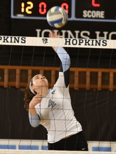 HOPKINSSPORTS.COM
Senior hitter Elizabeth Wuerstle was named to the All-Tournament Team. 