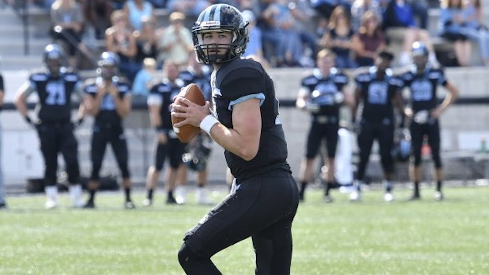 HOPKINSSPORTS.COM
Quarterback David Tammaro threw for 299 yards against Susquehanna.