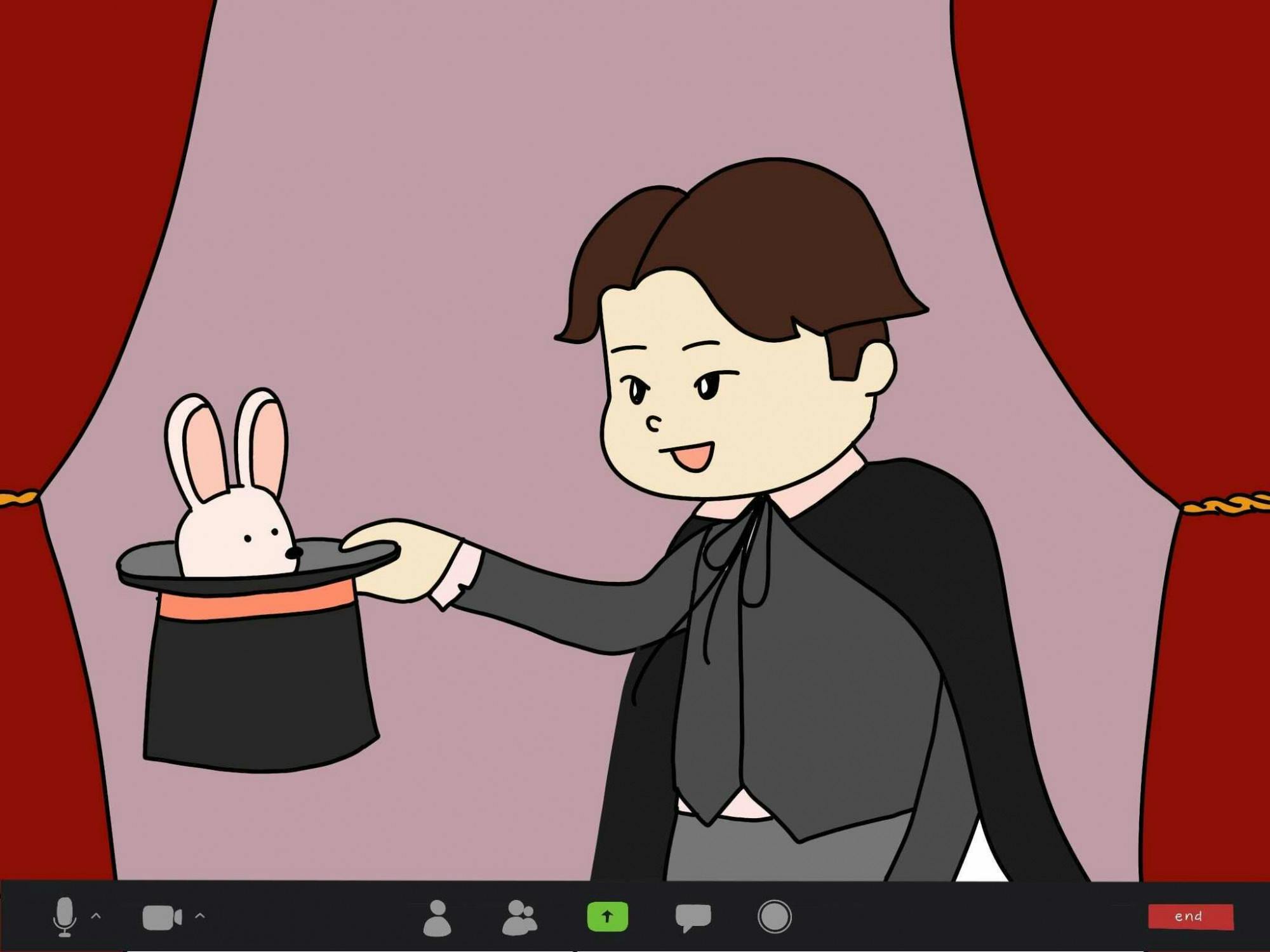 ROSIE JANG/CARTOONS EDITOR
Poe’s Magic in downtown Baltimore is hosting virtual, interactive performances.