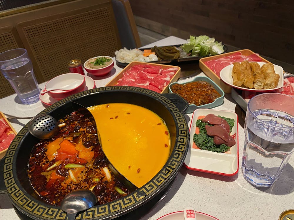 COURTESY OF YUYU HUANG
The Yin Yang pot at Hot Pot Hero in Ellicott City is a great place to start your excursions!&nbsp;