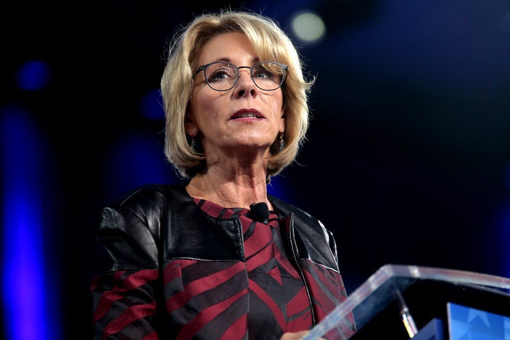 GAGE SKIDMORE/CC BY-SA 2.0
U.S. Secretary of Education Betsy DeVos has faced criticism for her recently released final guidelines.