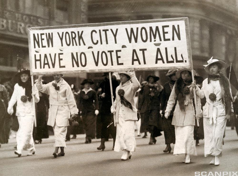 PUBLIC DOMAIN
Women were not guaranteed the right to vote until 1920.