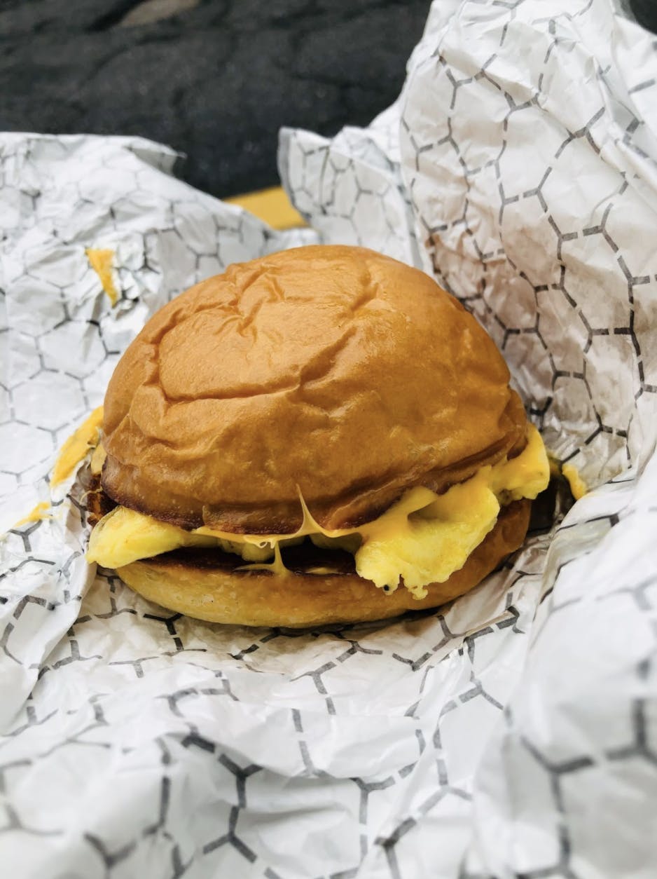 COURTESY OF ELLIE ROSE MATTOON
The KitschWich, the titular sandwich of Kitsch, features griddled brioche bread with scrambled egg and American cheese.