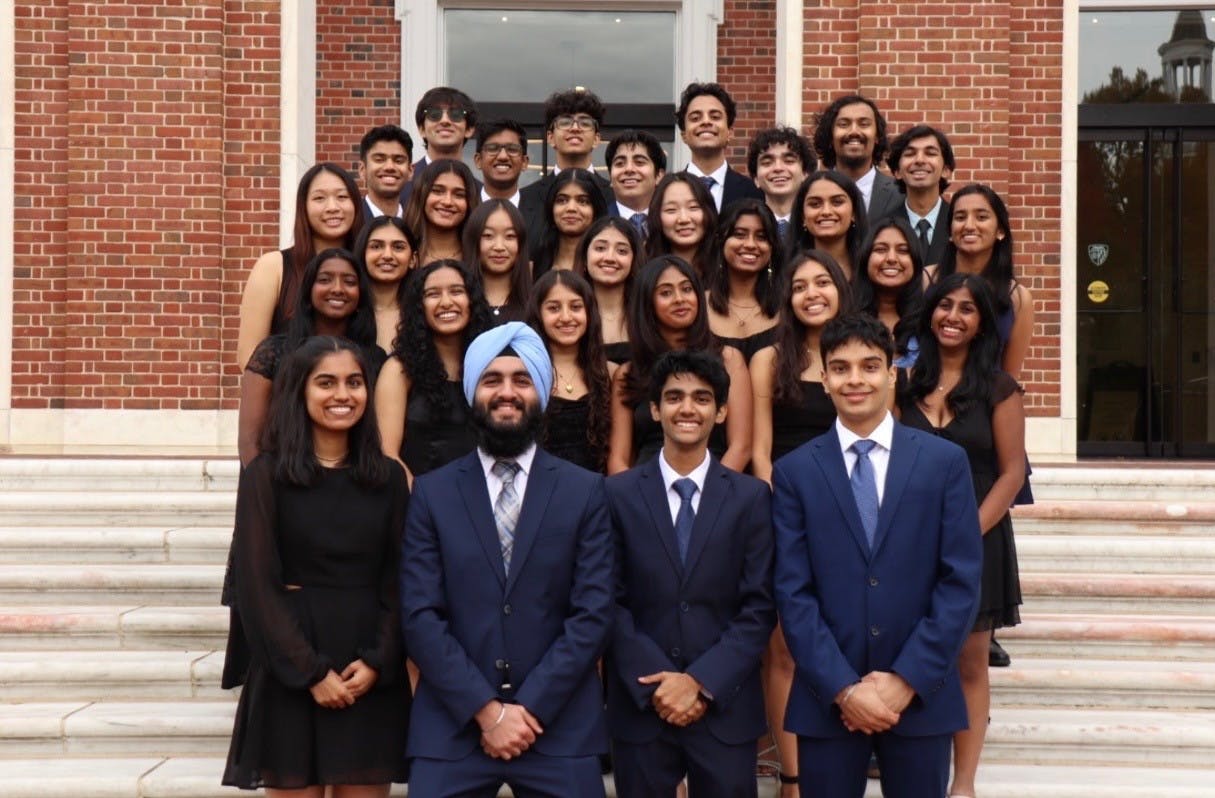 COURTESY OF SAMHITH BHRUGUBANDA
The Blue Jay Bhangra dance team performs at a national competition.