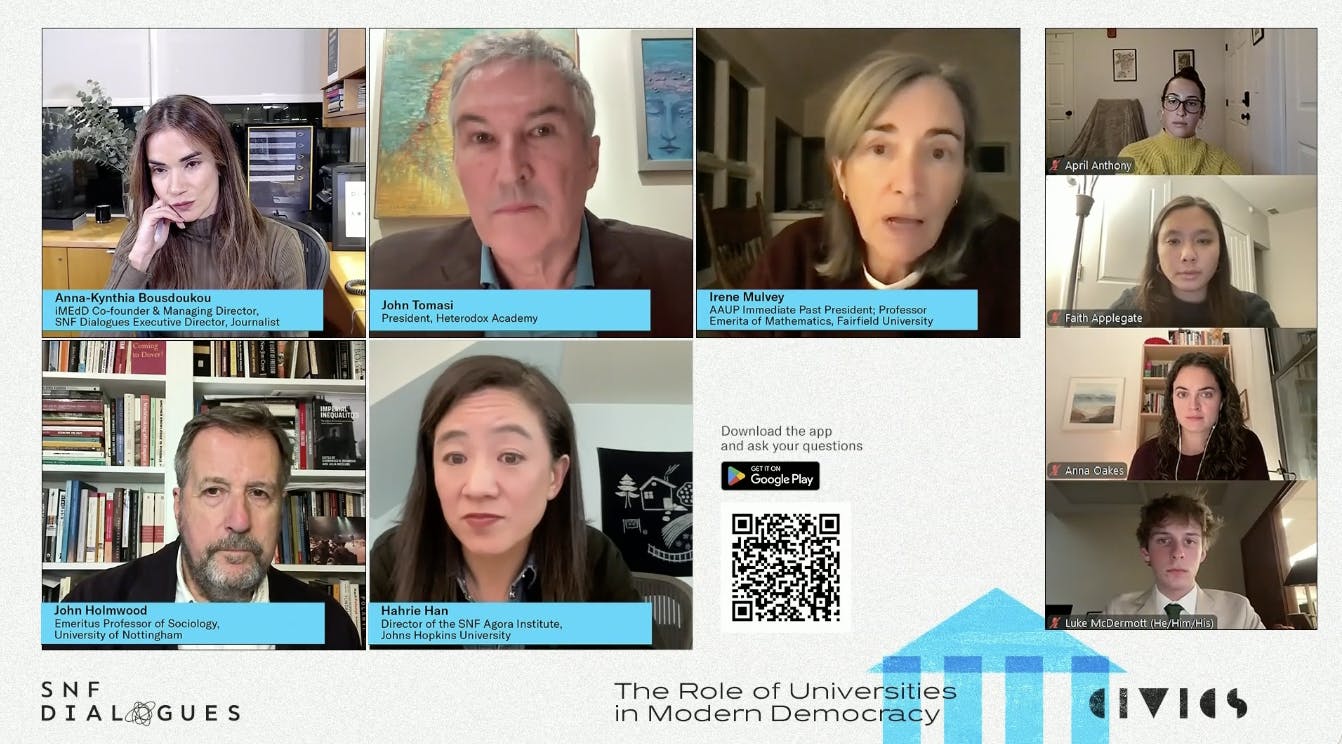 COURTESY OF MYRA SAEED
The SNF Agora Institute hosted an event discussing the importance of upholding democracy at universities and promoting diverse political discussion on campuses.&nbsp;