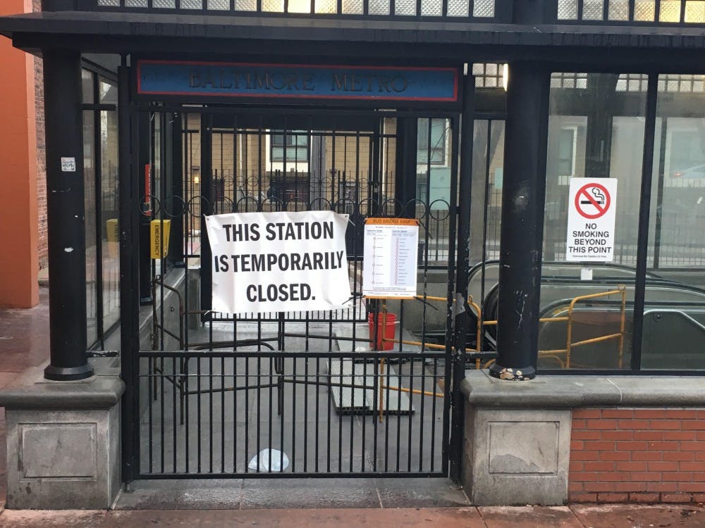 COURTESY OF ALYSSA WOODEN
The Metro has a stop near the School of Medicine in East Baltimore.