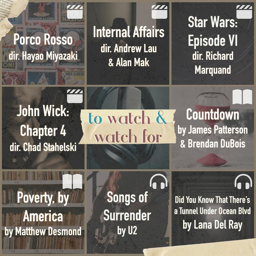 COURTESY OF JOHN D’CRUZ AND MARY KATE MCCORMICK
This week’s recommendations include John Wick: Chapter 4, James Patterson’s new novel Countdown and U2’s new album Songs of Surrender.