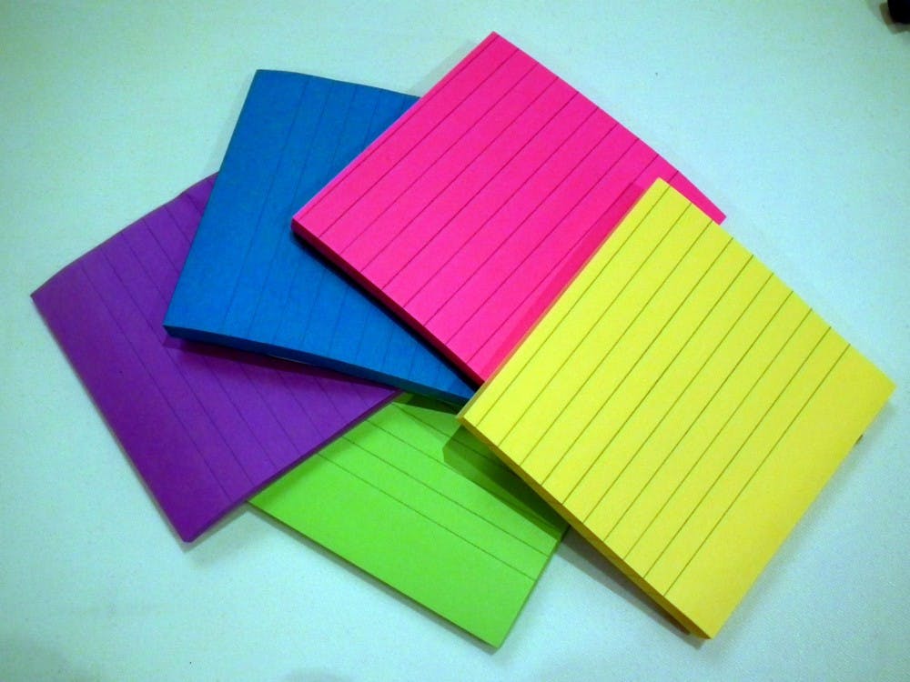 RAMESH NG/ CC BY-SA 2.0
Available in many vibrant colors, these versatile pads of paper help me keep my life together.