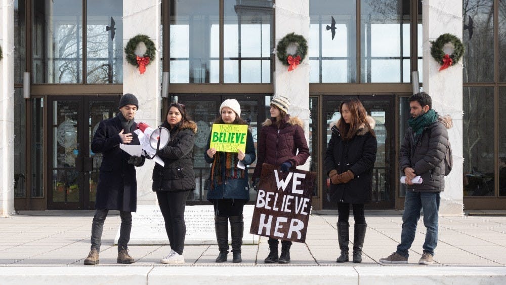 #JHToo members organized a protest at the end of this past semester.