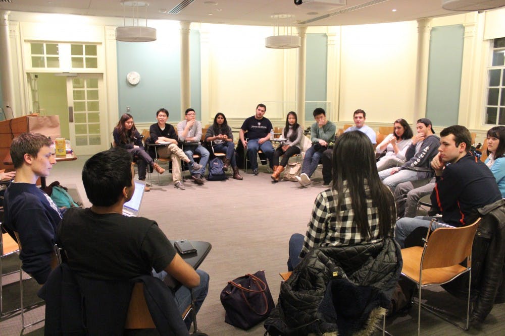 CINDY JIANG/PHOTOGRAPHY STAFF
Students discussed their understandings of science and religion and its relationship to faith and reason.
