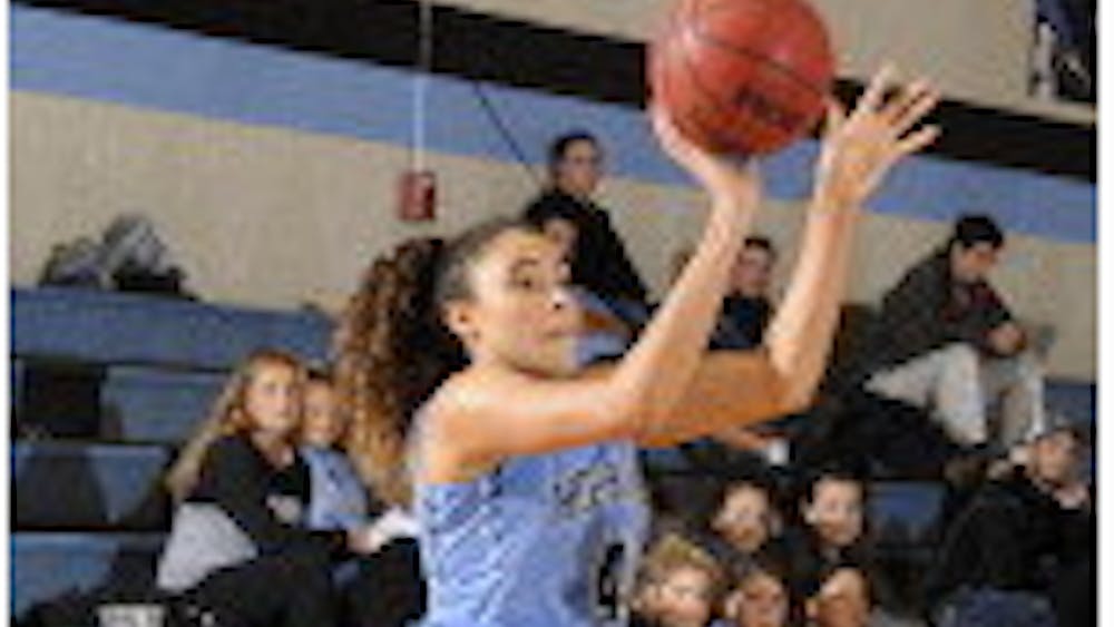 hopkinssports.com
Senior Bea Williams tied her game-high of eight points in the loss.