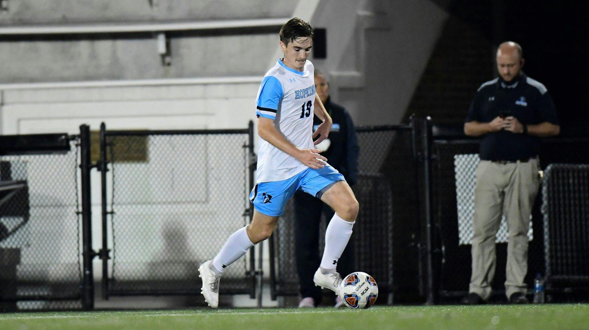 COURTESY OF HOPKINSSPORTS.COM
Hopkins men's soccer wins against Muhlenberg College and wins the regular-season Centennial Conference title.