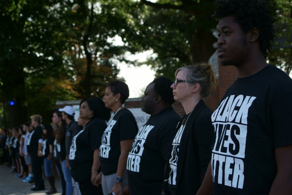 COURTESY OF KUNIL MAITI
Around 400 members of the Hopkins community demonstrated in support of Black Lives Matter last Friday. See A12 for more photos.
