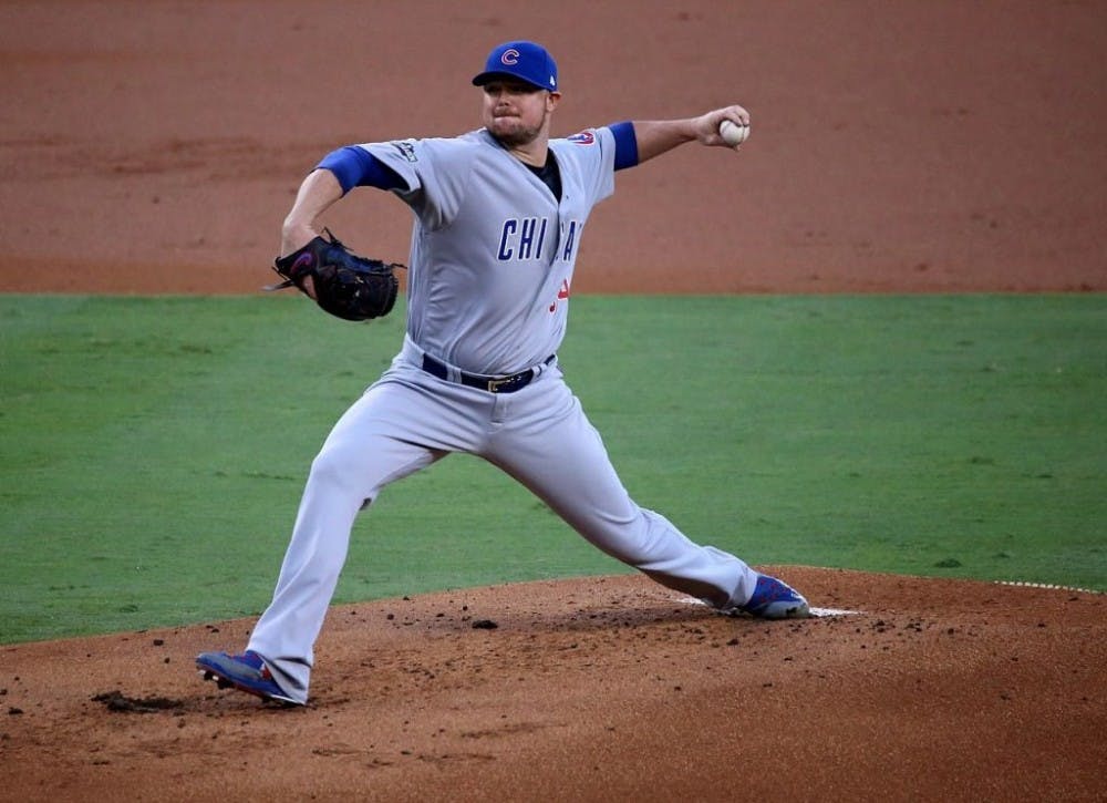  FLICKR.COM/APARDAVILA
Jon Lester is one of two starters to pitch more than six innings.
