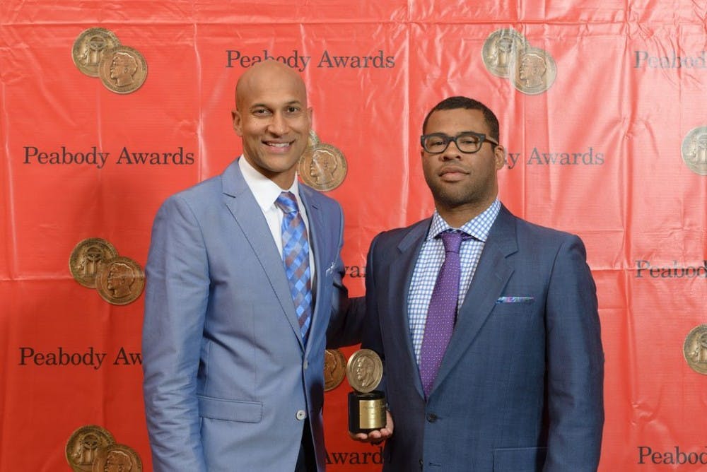  PEABODY AWARDS/cc-by--2.0
Director Jordan Peele and partner in comedy Keegan-Michael Key pose with an award for their TV show.