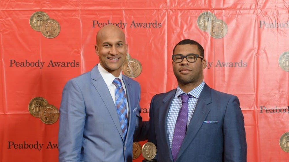  PEABODY AWARDS/cc-by--2.0
Director Jordan Peele and partner in comedy Keegan-Michael Key pose with an award for their TV show.