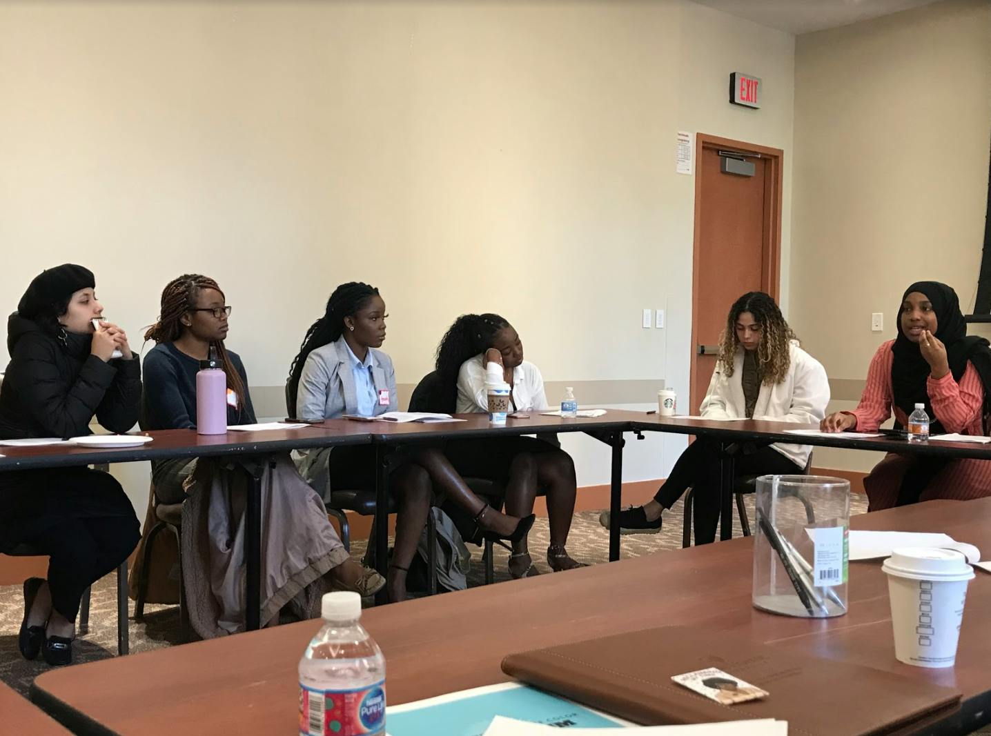 COURTESY OF MICHELLE LIMPE.
FLOC and MOCHA members examined the intersection of race and gender.