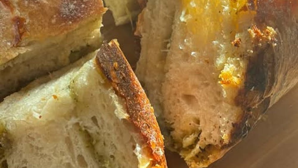 COURTESY OF JULIA VARGAS
Pesto mozzarella sourdough from Sidechat Sourdough, a student-run business started through Sidechat.