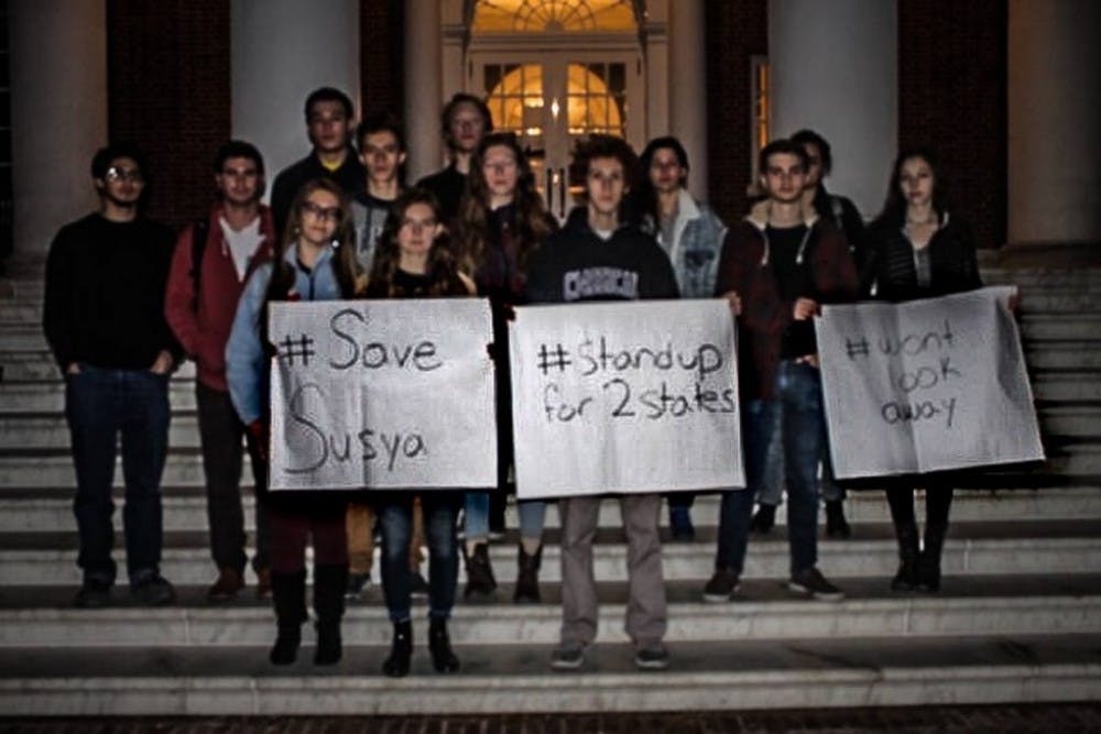  COURTESY OF KELSEY KO
Students demonstrated against the Israeli demolition of Susya.