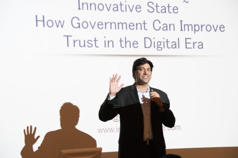  KAREEM OSMAN/PHOTOGRAPHY EDITOR
Chopra emphasized the need for the private sector to work with the public sector.