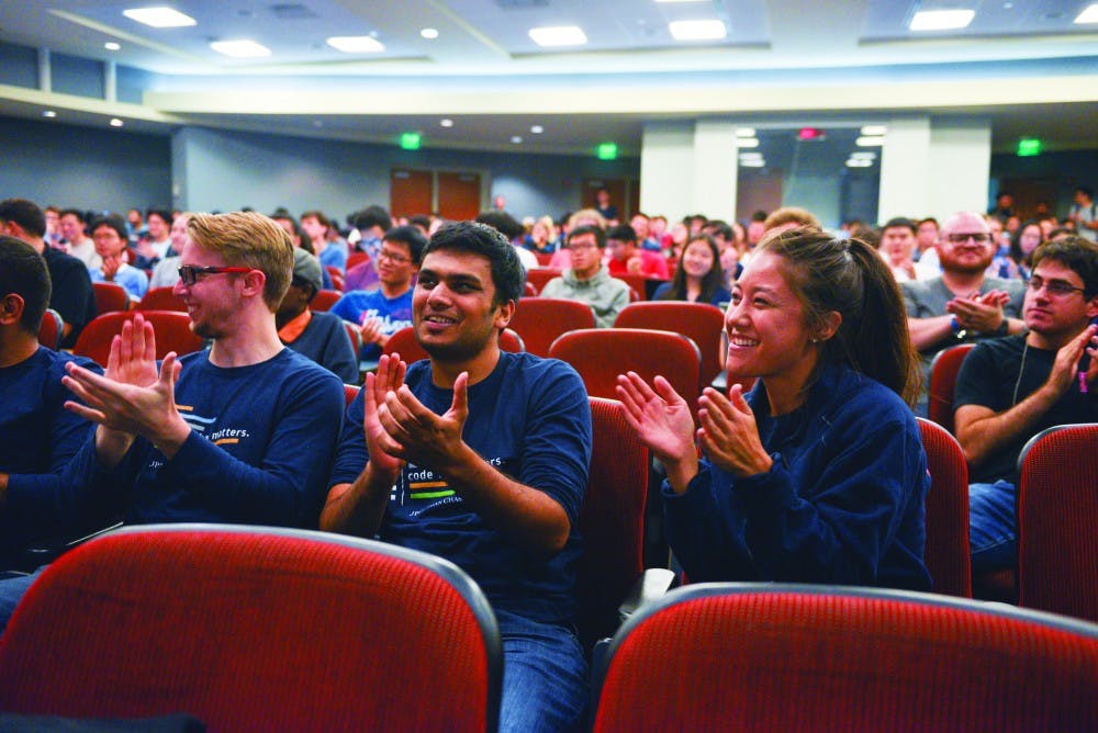 COURTESY OF RYAN DEMO 
In 36 hours, HopHacks participants respond to a challenge and create an app or model with their teams.