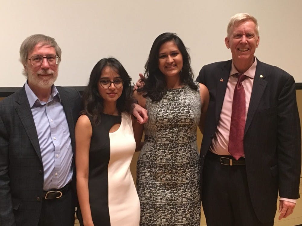 Courtesy of  RUCHITA KOTHARI
(Left to right) former speaker Mark Shelhamer, Chairs Ruchita Kothari and Ami Mange and Jonathan Clark.