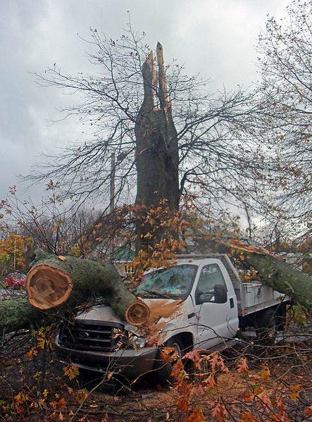 COURTESY OF COMMONS.WIKIMEDIA.ORG
A damaged truck sits in a parking lot in Montgomery, N.Y. after Hurricane Sandy