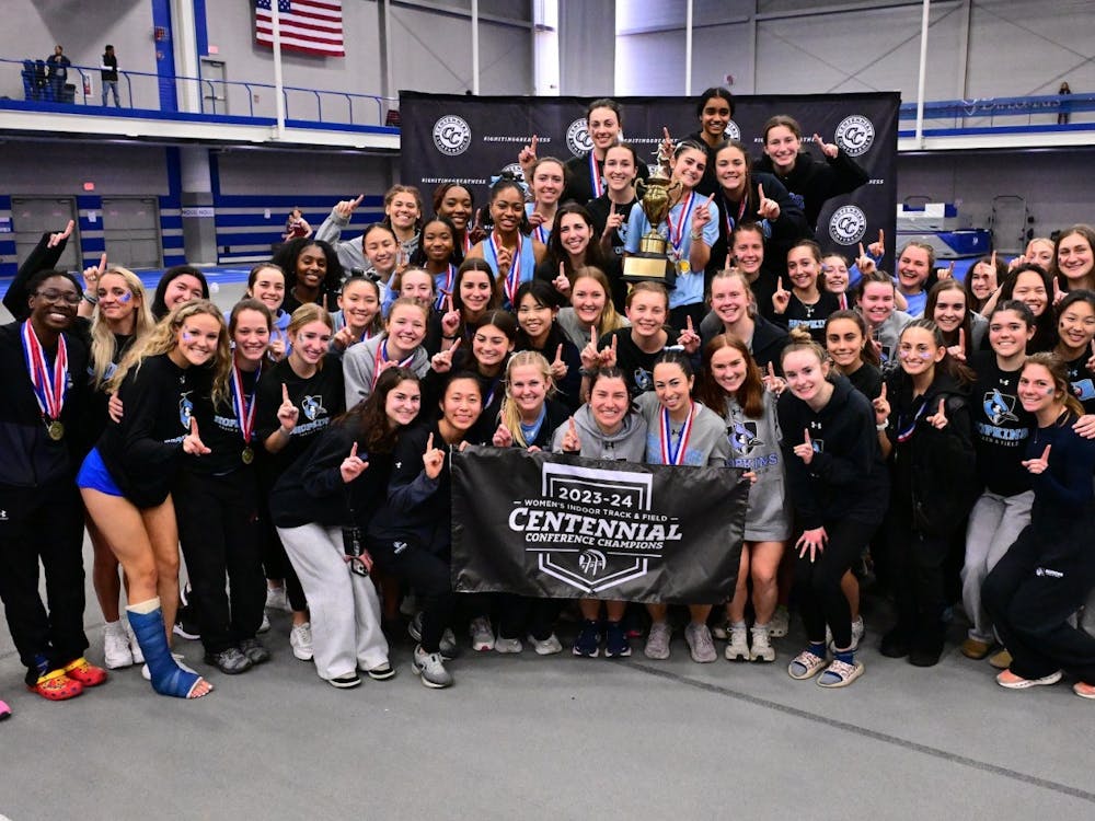COURTESY OF HOPKINSSPORTS.COM
Women’s track and field won their 13th consecutive Centennial Conference title by tallying 310 points, which is the 2nd highest score in championship history (343 by ‘22 Hopkins T&amp;F).