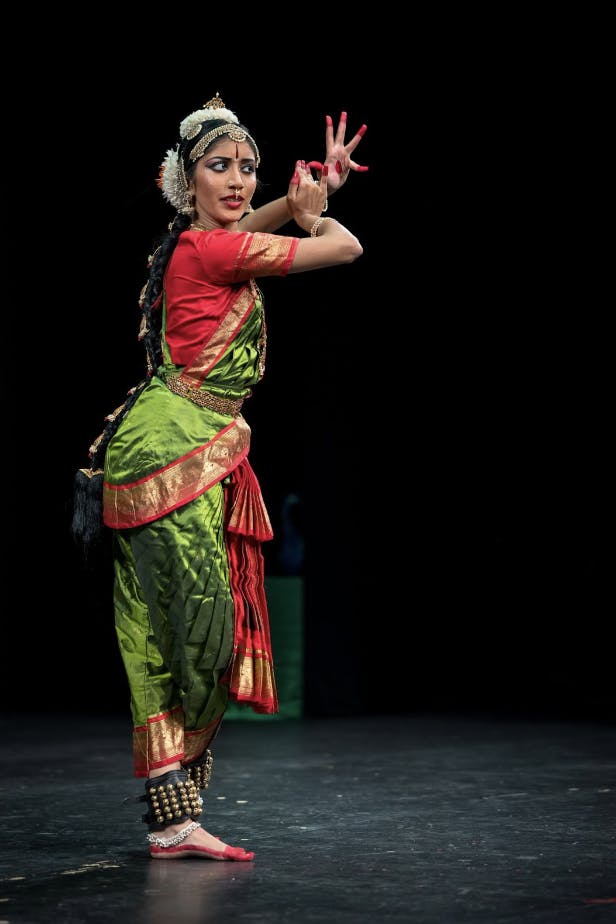 COURTESY OF MAYA BRITTO
Britto performed her debut solo Bharatanatyam performance in September 2022.