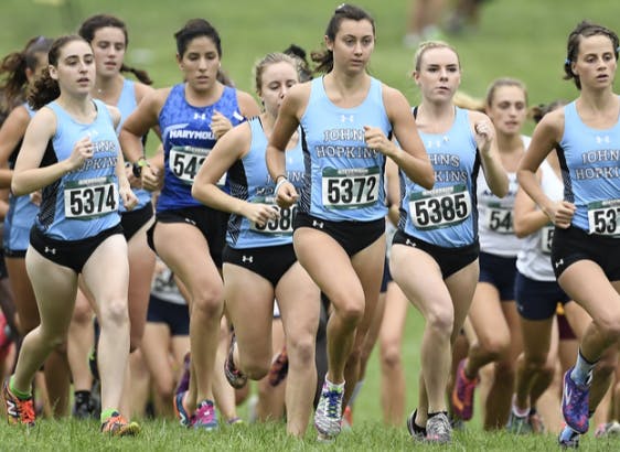COURTESY OF HOPKINSSPORTS.COM

The women's cross country team dominate the Centennial Conference Championship, as they swept the top seven spots and added finishes in ninth and 10th.