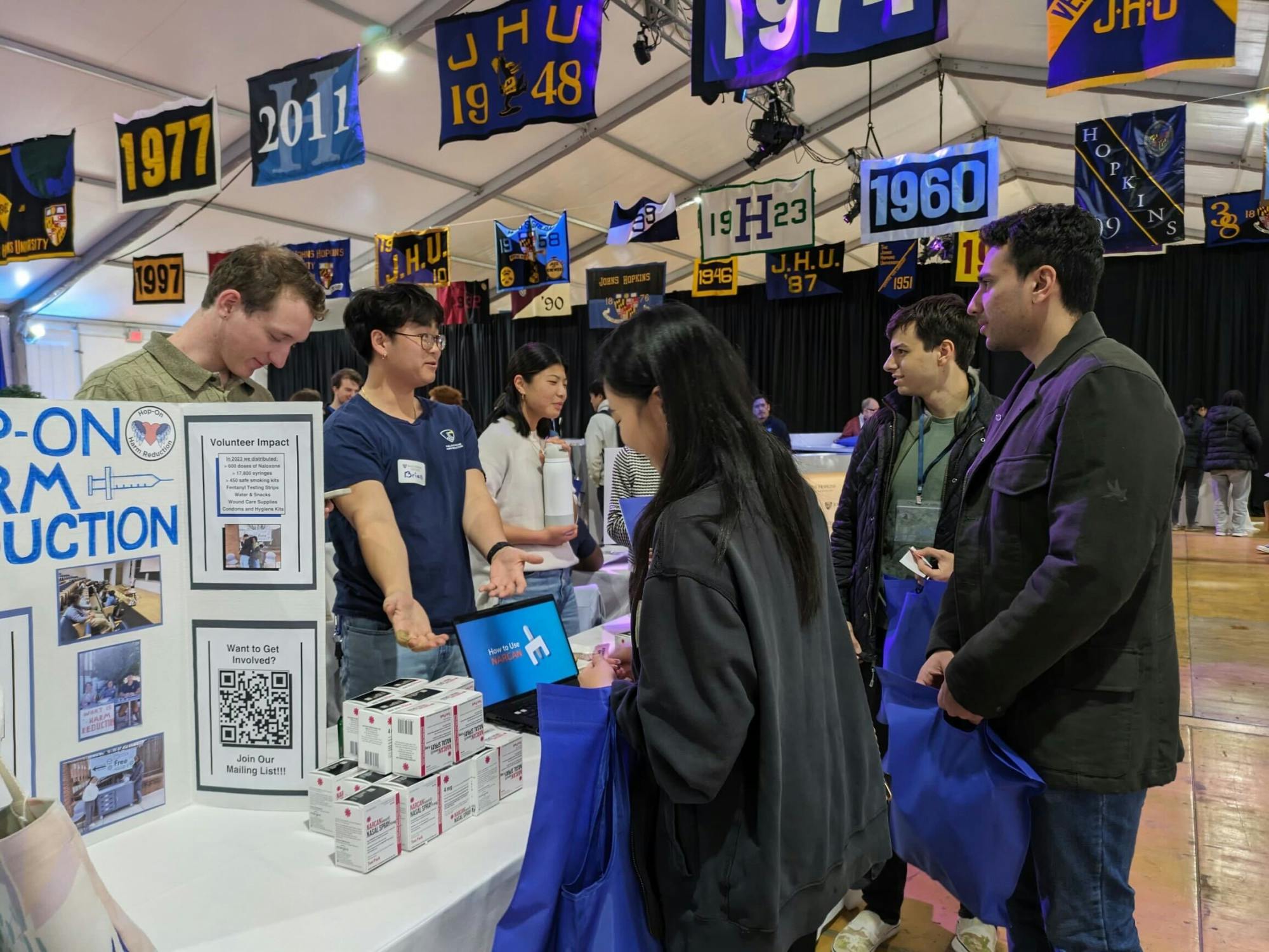 COURTESY OF WILL KIRK
HHR discusses its mission at this year’s alumni weekend major fest.