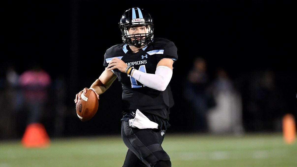 HOPKINSSPORTS.COM
Quarterback David Tammaro continues to achieve all kinds of milestones in his senior year.