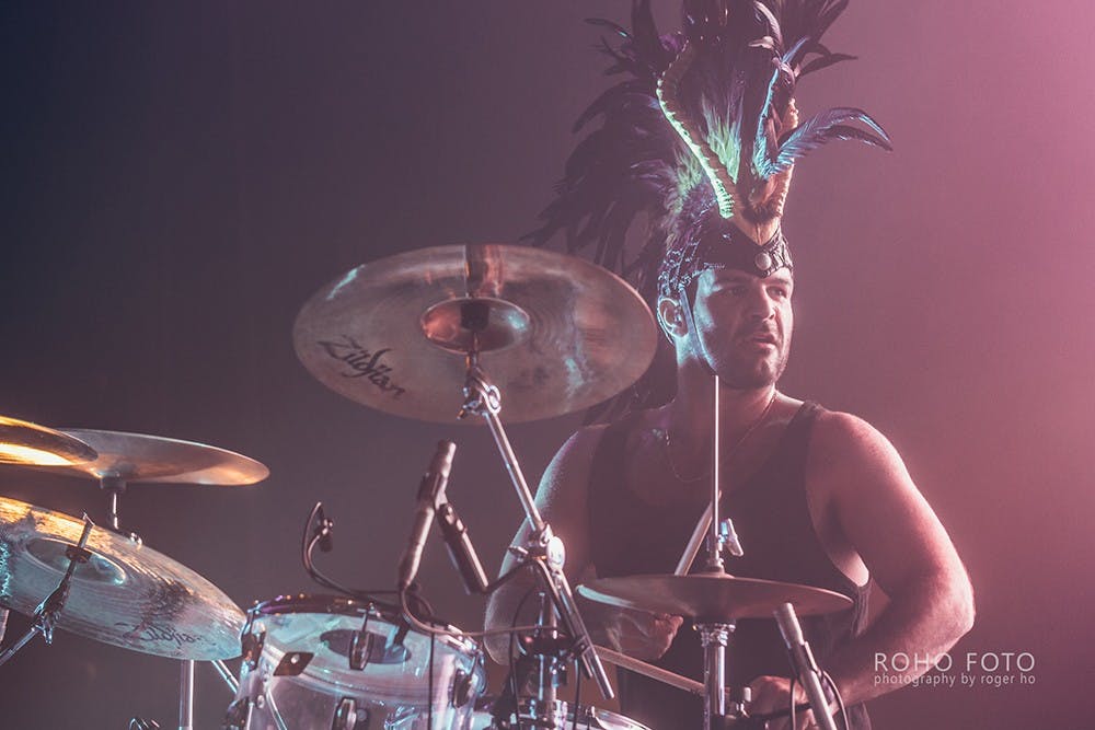 Roger Ho/ CC BY-NC-ND 2.0
Empire of the Sun wears elaborate headdresses when it performs.