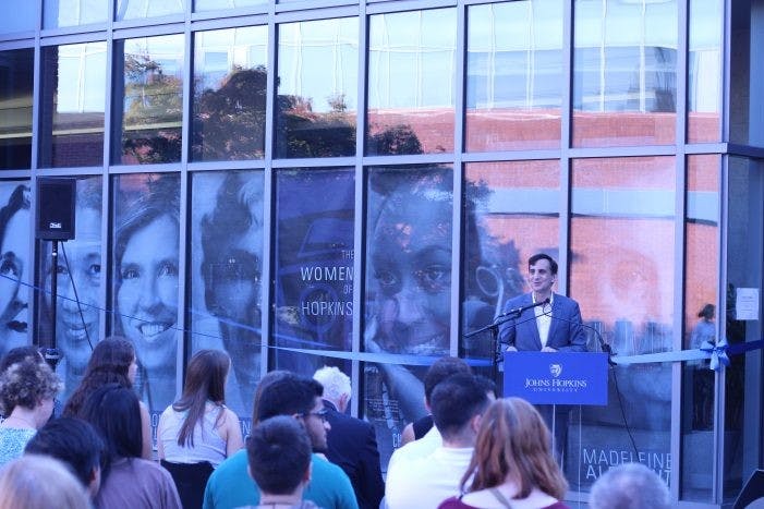 FILE PHOTO
The Women at Hopkins installation opened in the Mattin Center in 2016.