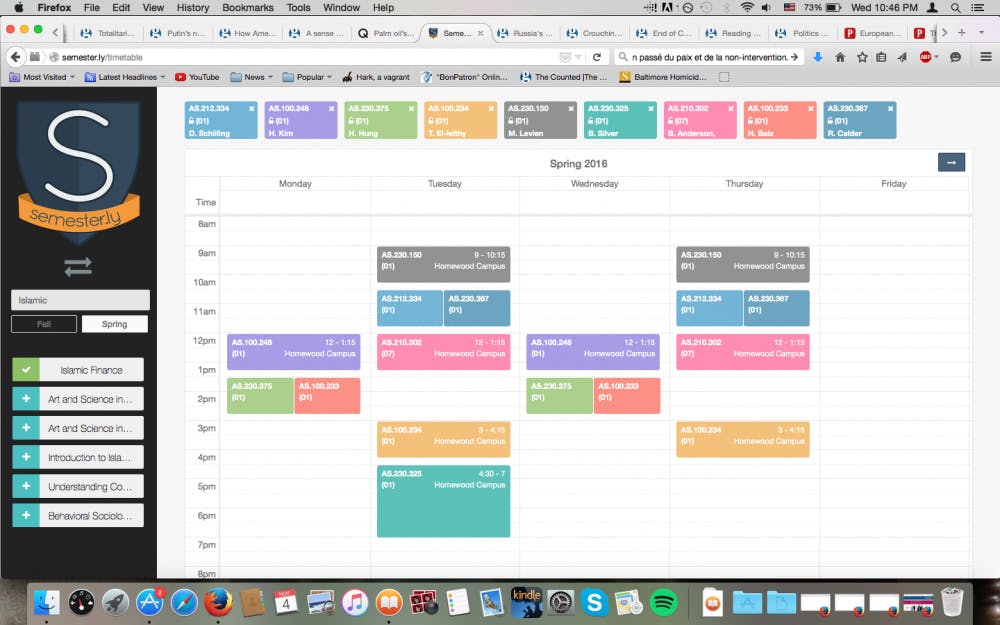  Photo Courtesy of Semester.ly
Semester.ly is a platform that helps students plan their semester schedules based on preferences.